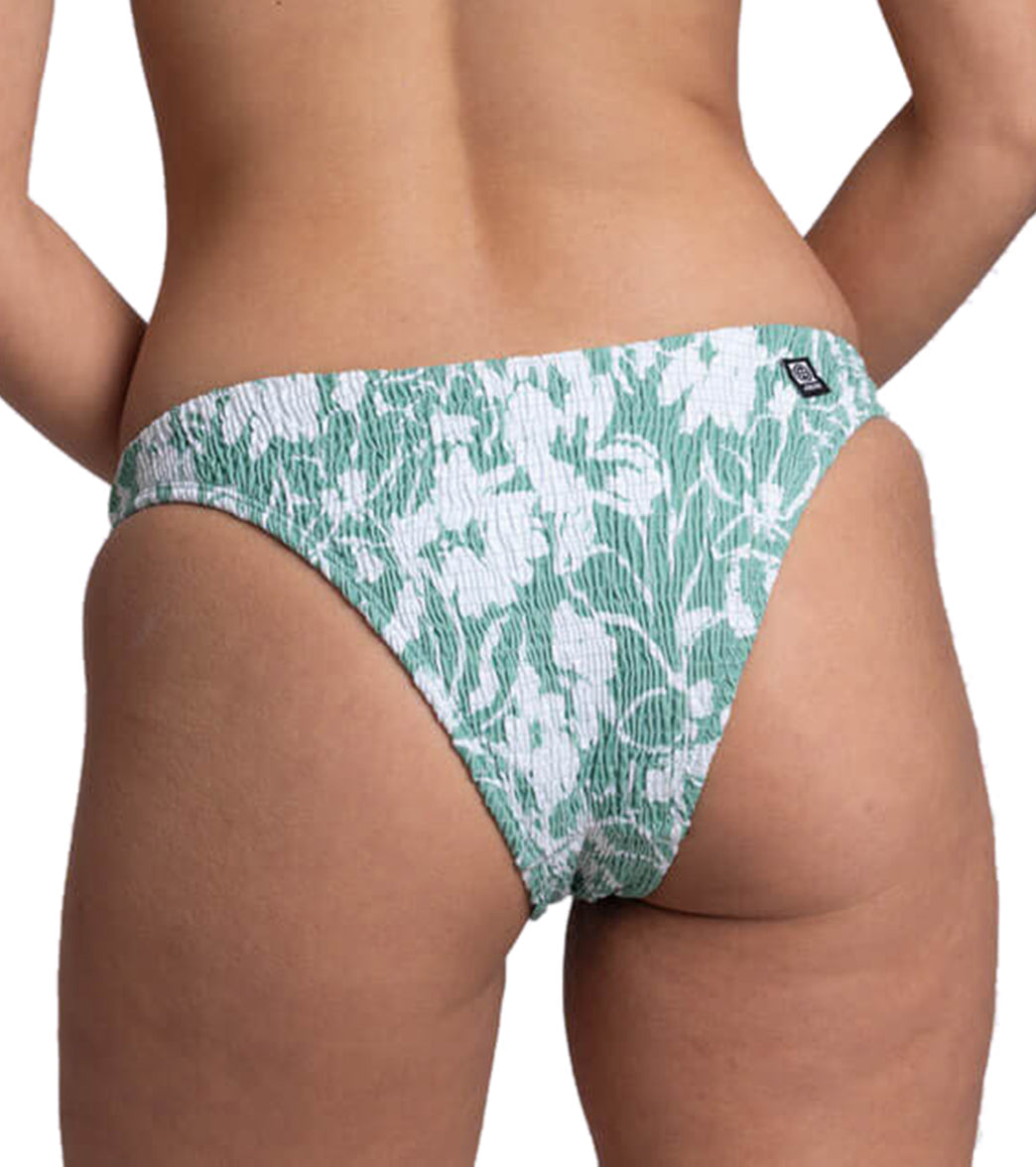 JOLYN Women's Kelia Floriana Smocked French Cut Bikini Bottom