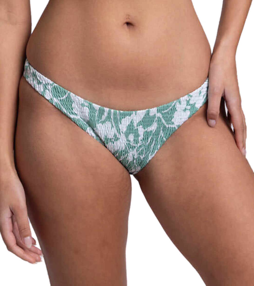 JOLYN Women's Kelia Floriana Smocked French Cut Bikini Bottom