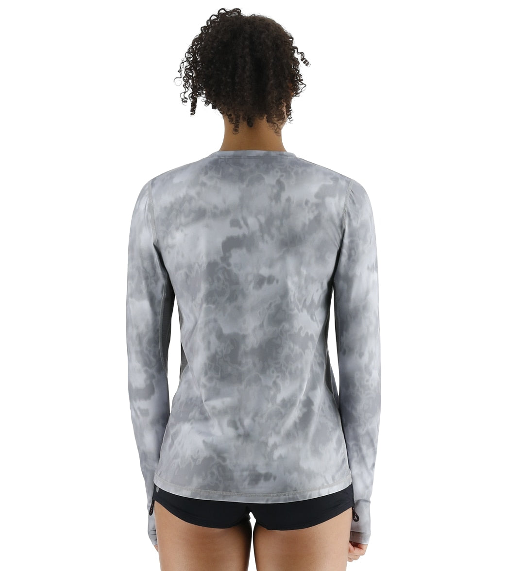 TYR Women's Turbulent SunDefense Vented Long Sleeve UPF 50+ Swim Shirt