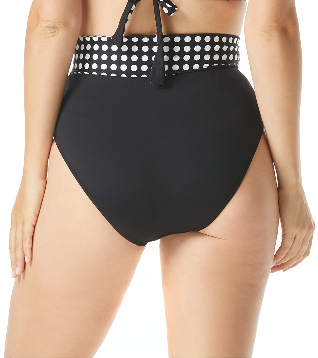 Coco Reef Women's Riviera Dot Curve Tie High Waist Bikini Bottom