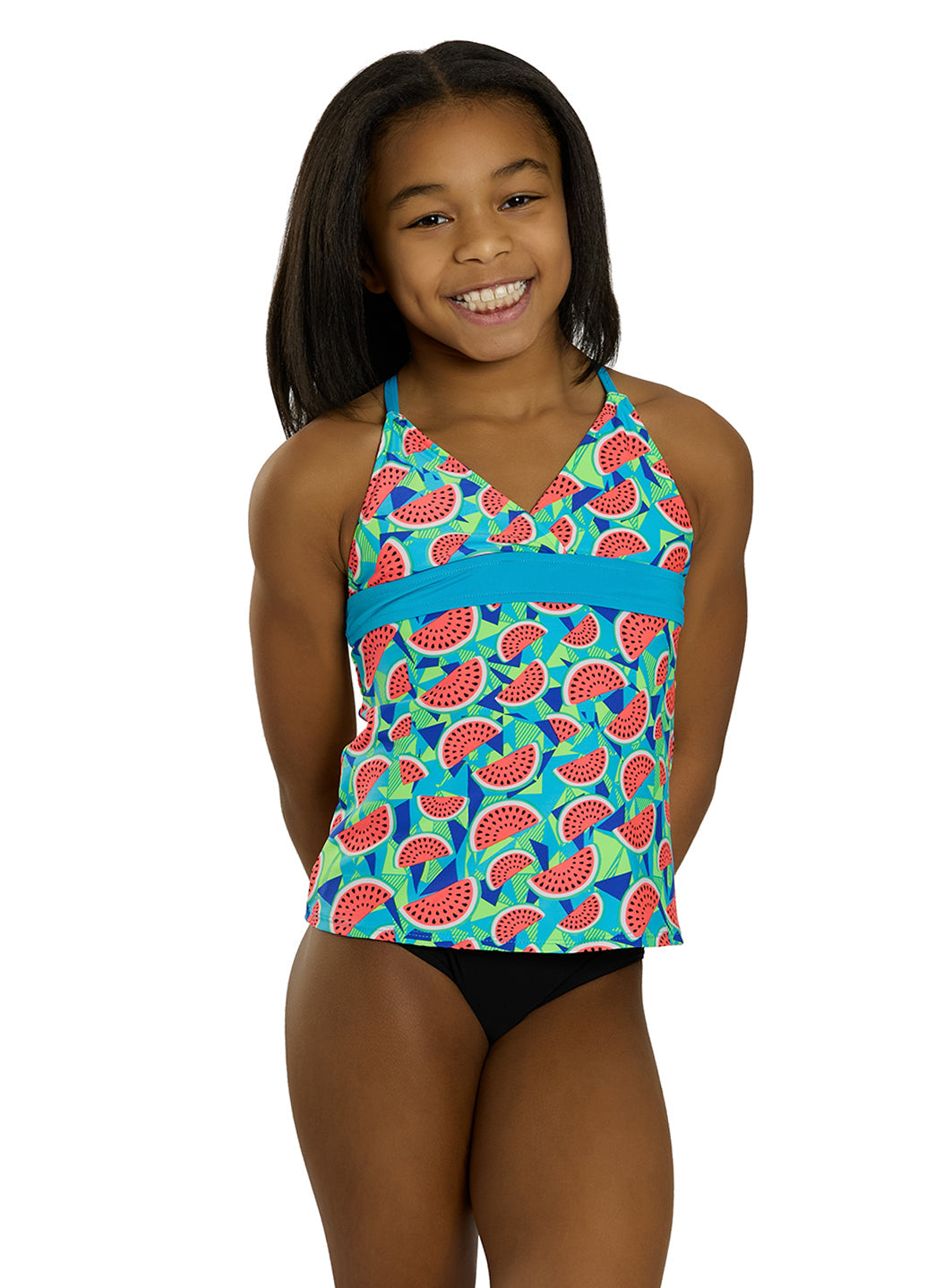 TYR Girls' Tutti Frutti Claire Tankini Top (Little Kid, Big Kid)