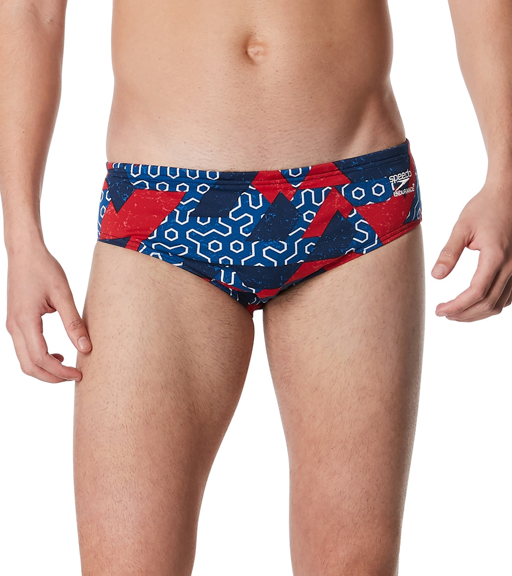 Speedo Men's Ruse Blocks Brief Swimsuit