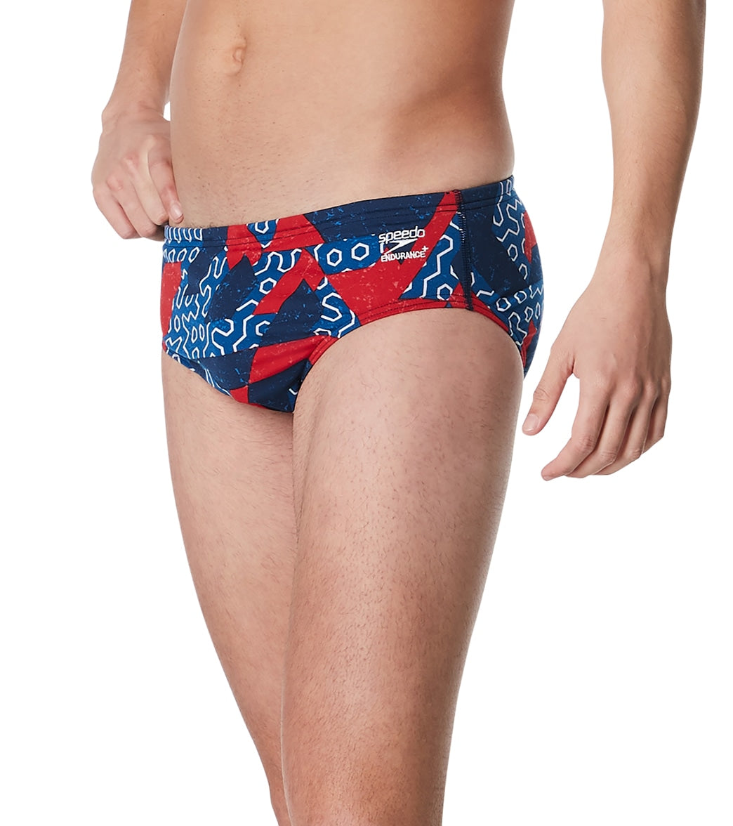 Speedo Men's Ruse Blocks Brief Swimsuit