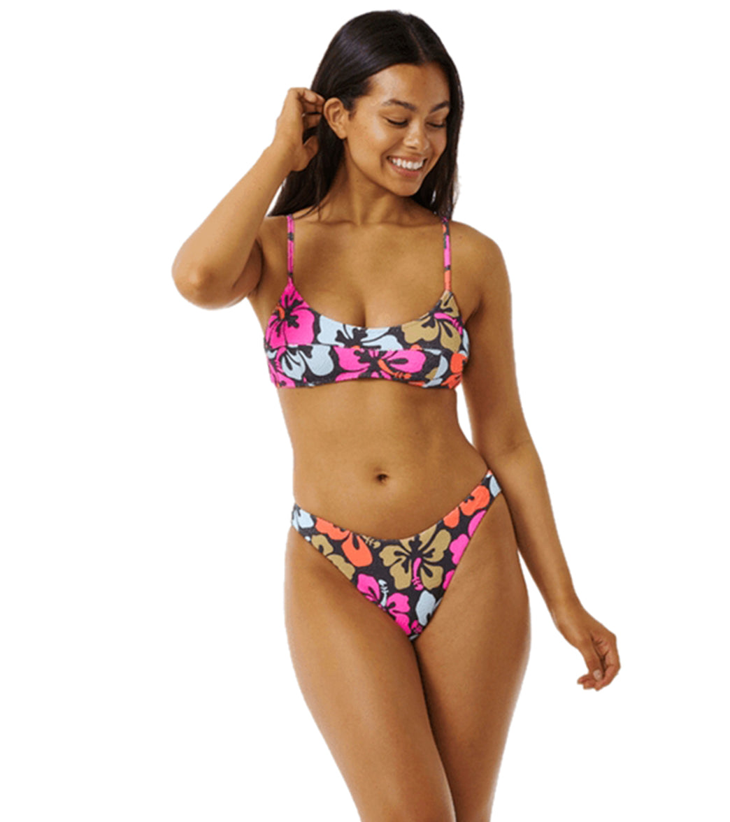 Rip Curl Women's Hibiscus Heat High Cut Cheeky Bikini Bottom