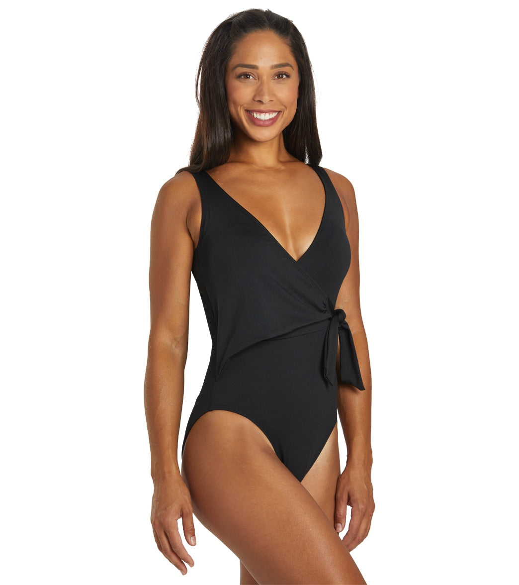 Dolfin Women's Aquashape Moderate Wrap One Piece Swimsuit