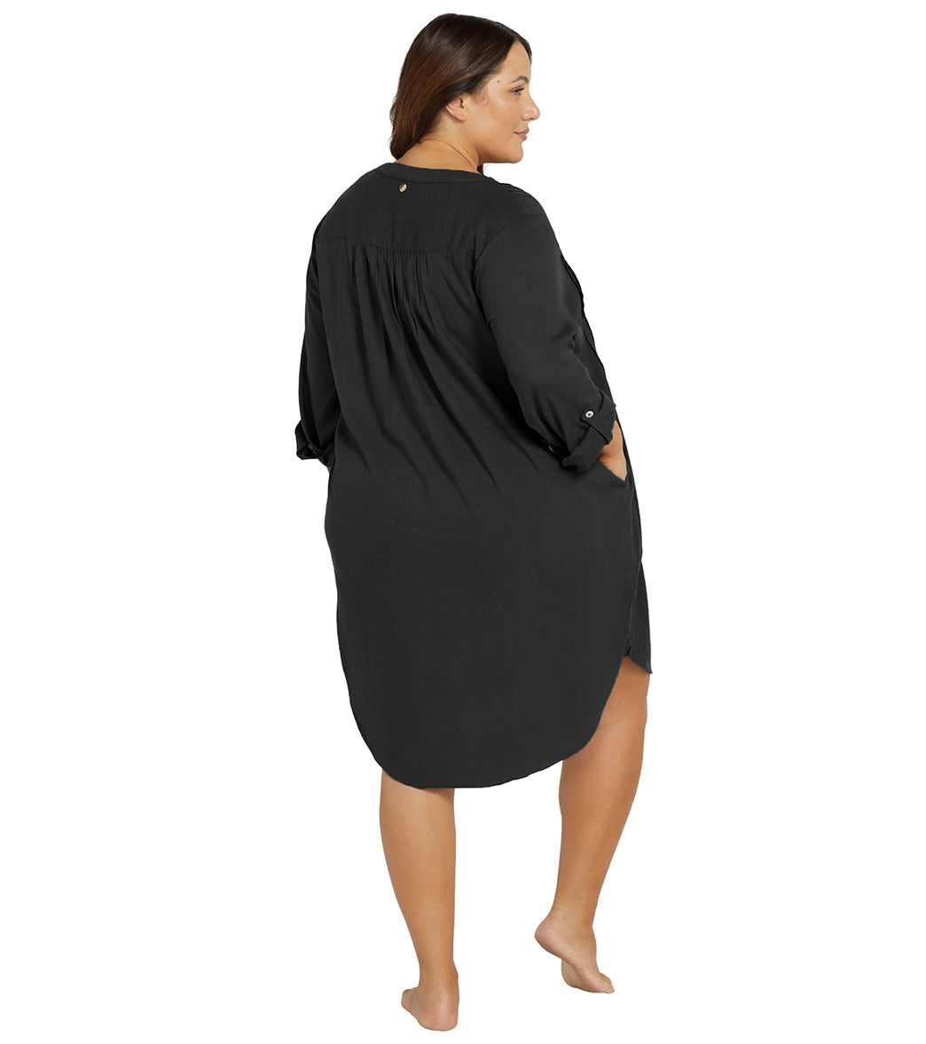 Artesands Woman's Plus Size Resort Wear Cover Up Shirt