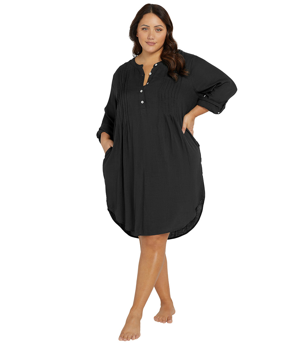 Artesands Woman's Plus Size Resort Wear Cover Up Shirt