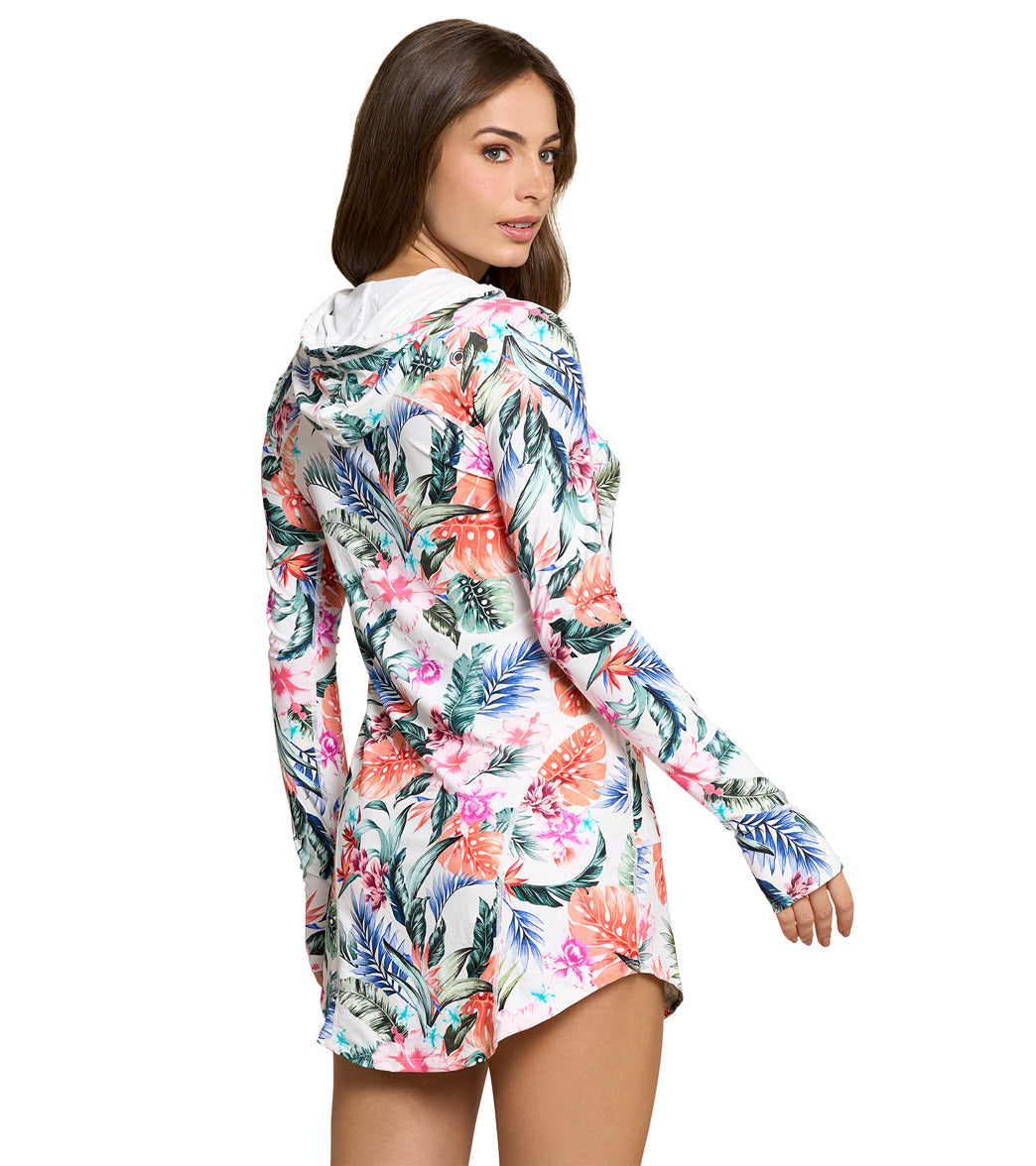 Jantzen Women's Hawaiian Terrace Bloq UV Hoodie Dress