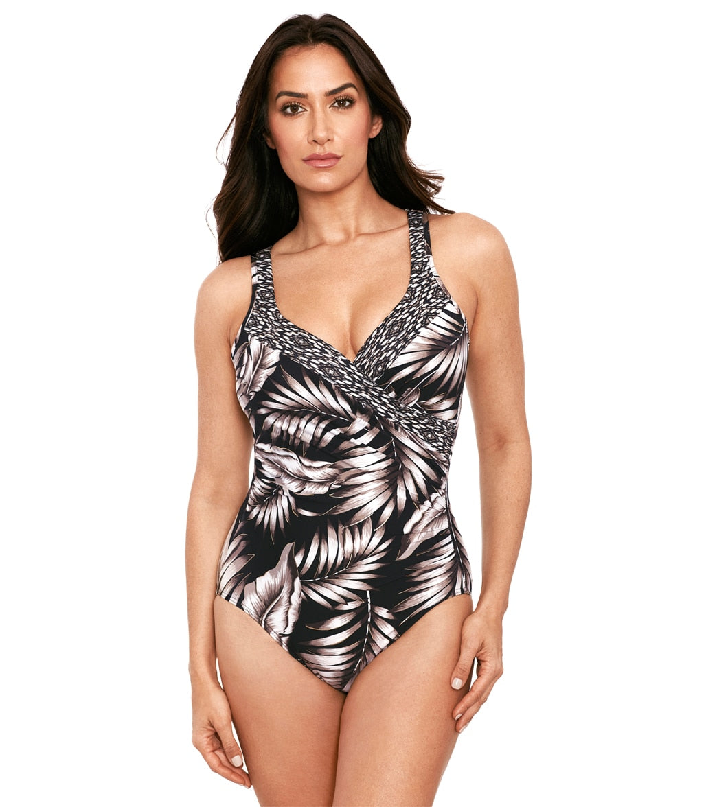 Miraclesuit Women's Oasis Cb Its A Wrap One Piece Swimsuit
