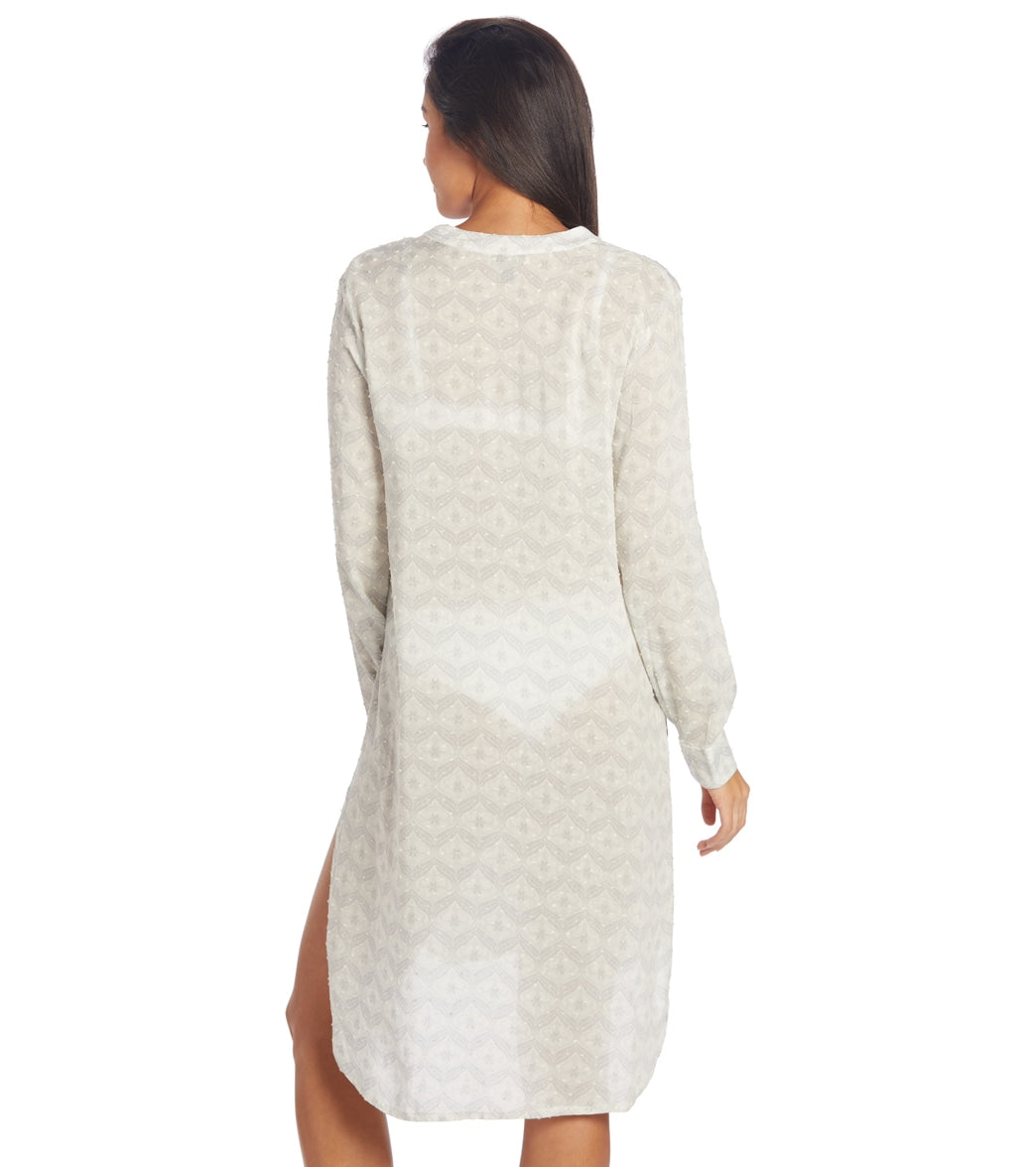 J.Valdi Women's Barcelona Tie Front Midi Shirt