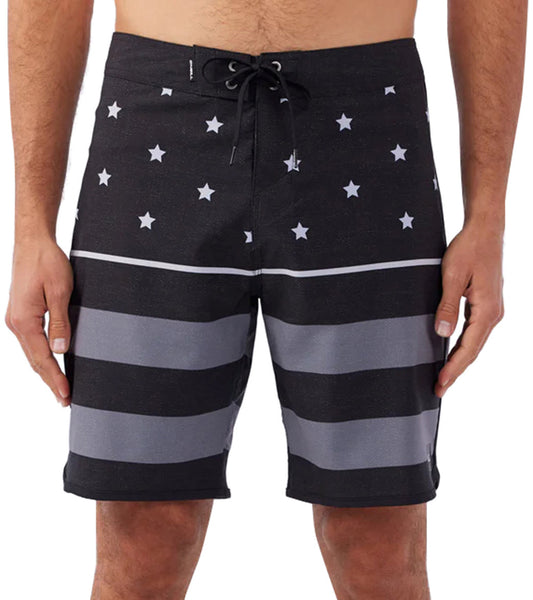 O'Neill Men's 19" Hyperfreak Mysto Scallop Flag Board Shorts