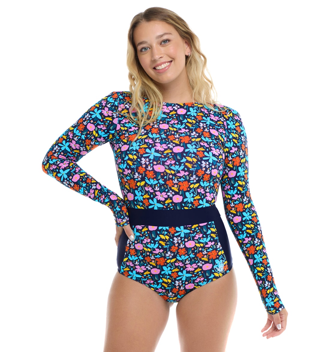 Body Glove Women's Vivid Field Wave One Piece Swimsuit (Paddle Suit)