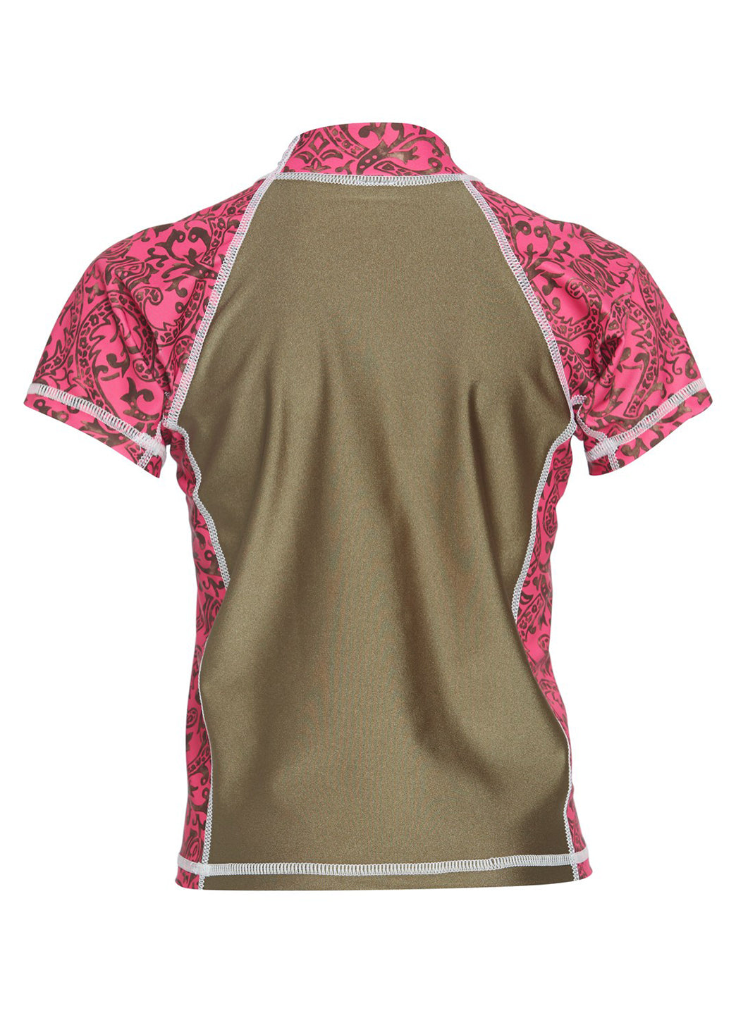 Tidepools Girls' Pineapple Hot Pink Short Sleeve Rashguard (Toddler, Little Kid, Big Kid)