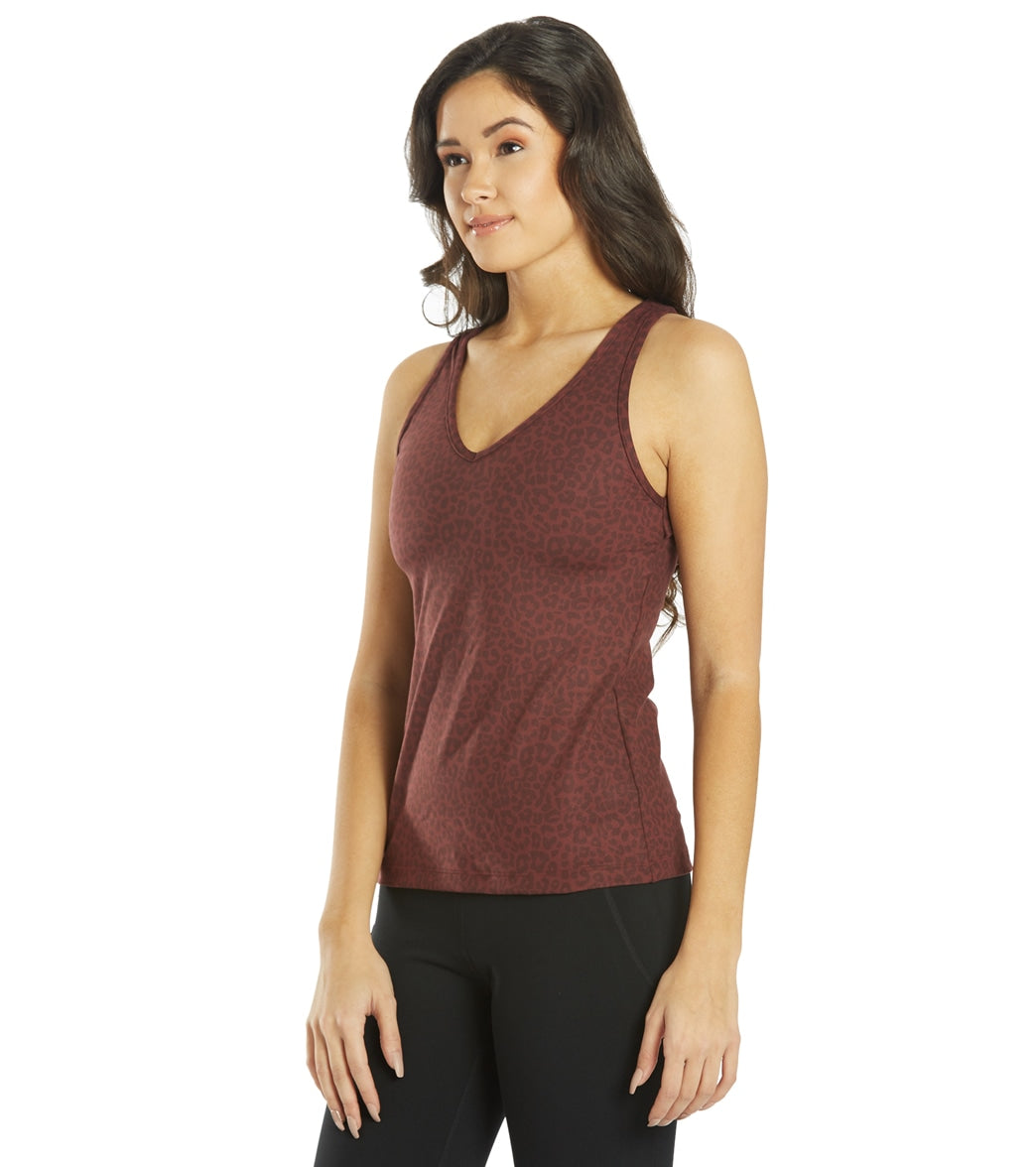 Everyday Yoga Instinct Cheetah Twisted Back Support Tank