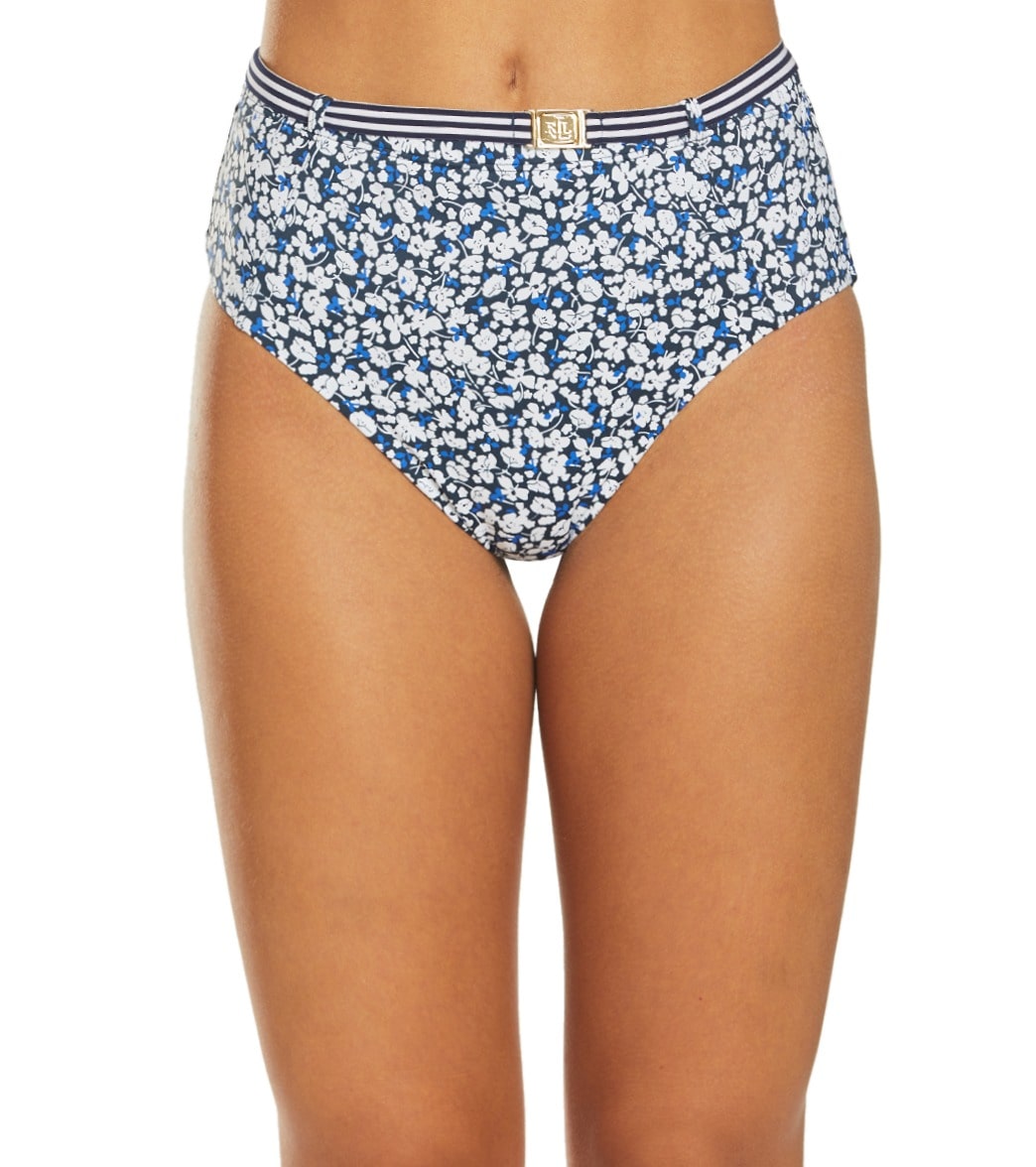 Ralph Lauren Ditzy High Waisted Belted Bikini Bottom