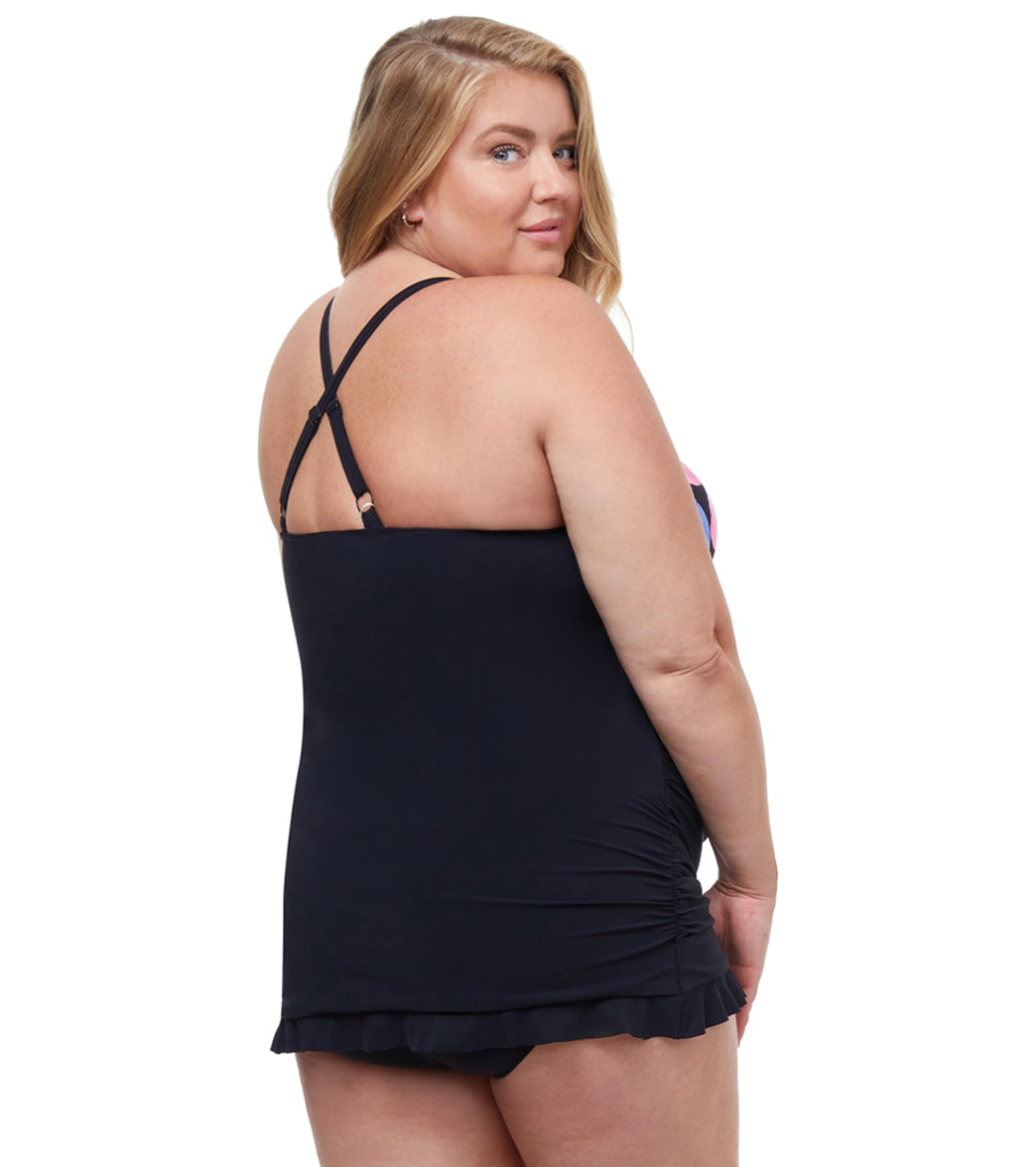 Profile by Gottex Women's Plus Size Color Rush Swim Dress