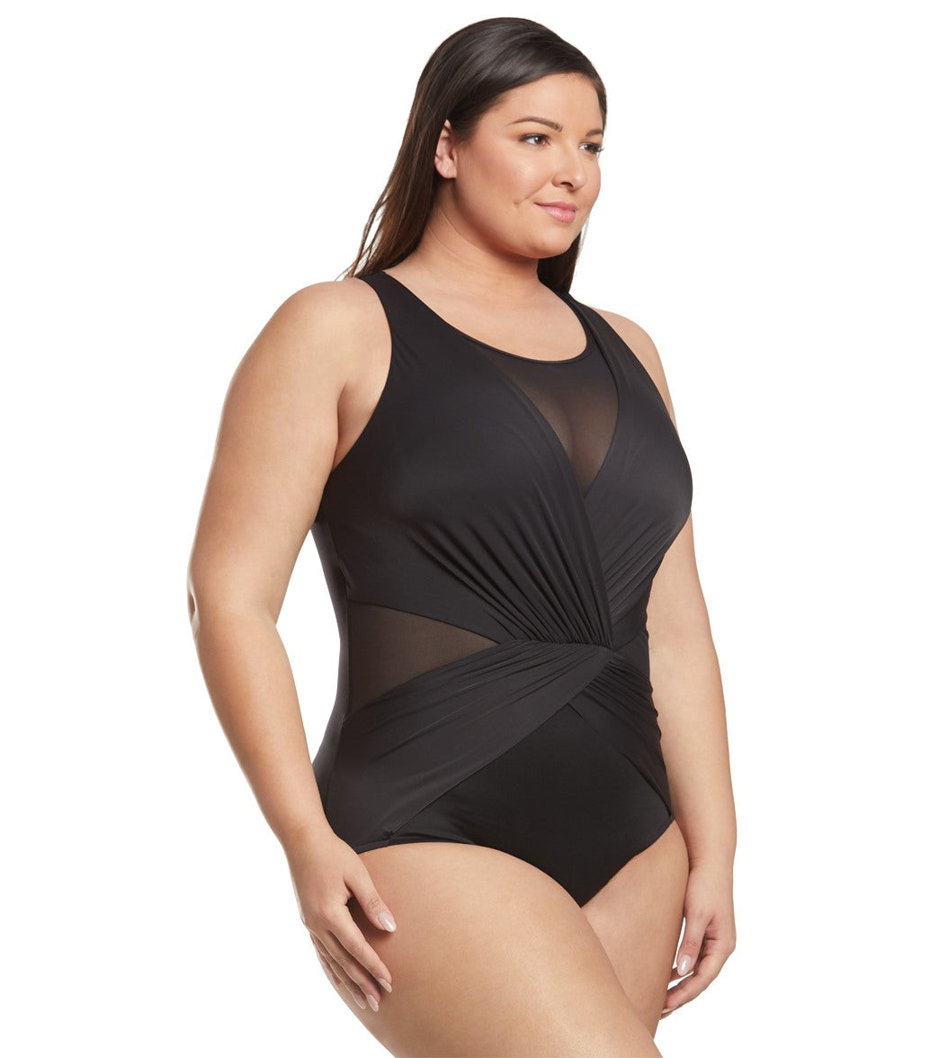 Miraclesuit Plus Size Illusionist Palma One Piece Swimsuit