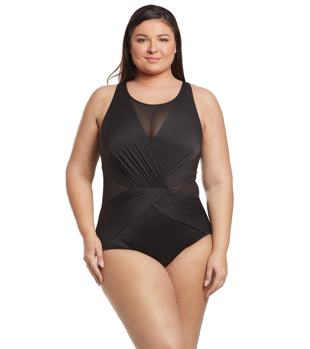 Miraclesuit Plus Size Illusionist Palma One Piece Swimsuit