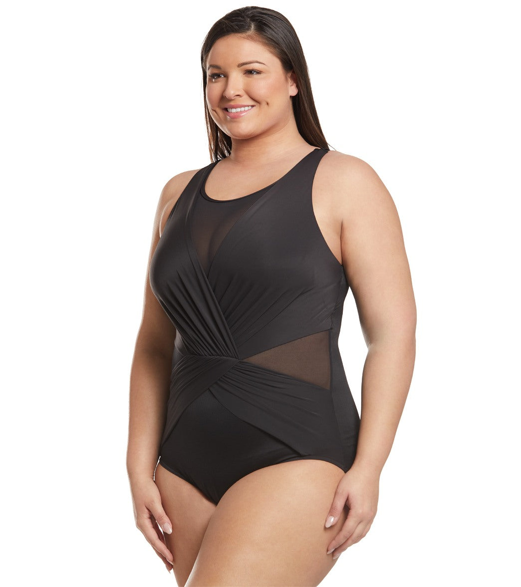 Miraclesuit Plus Size Illusionist Palma One Piece Swimsuit