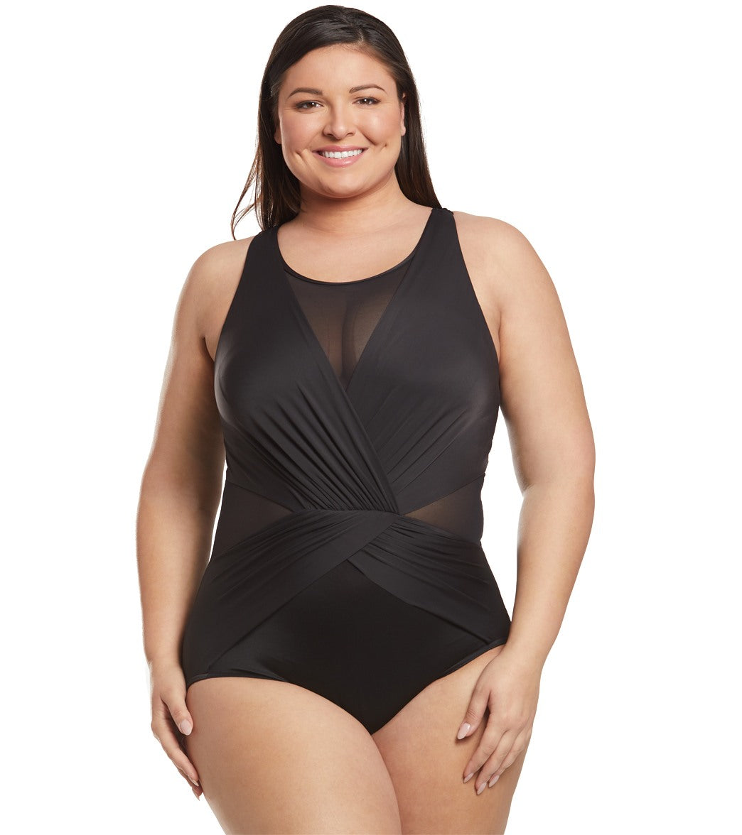 Miraclesuit Plus Size Illusionist Palma One Piece Swimsuit