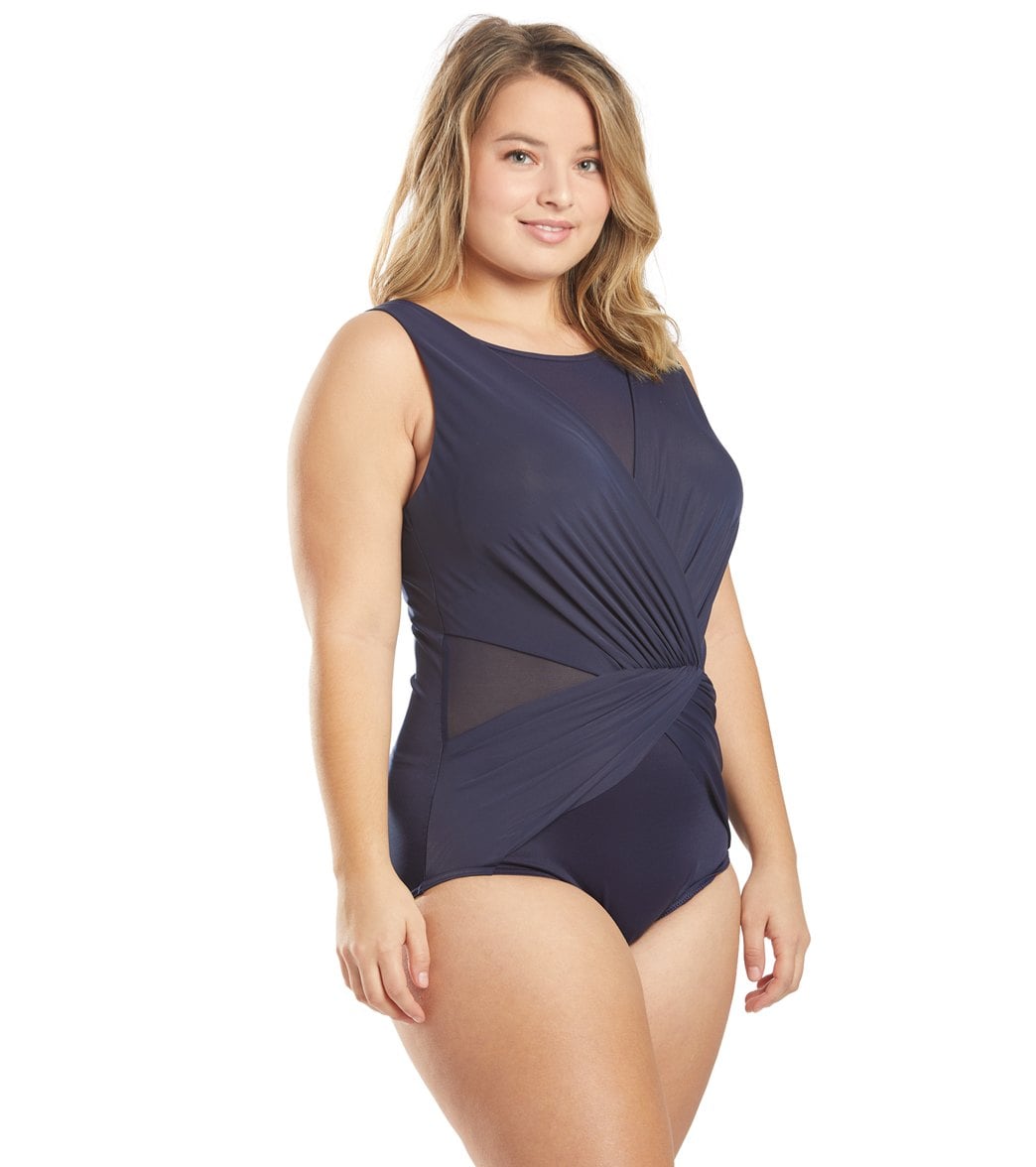 Miraclesuit Plus Size Illusionist Palma One Piece Swimsuit