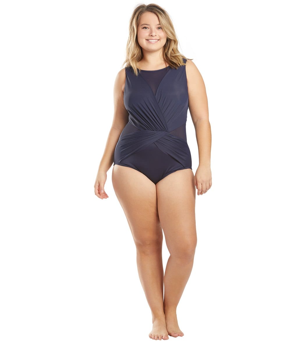 Miraclesuit Plus Size Illusionist Palma One Piece Swimsuit