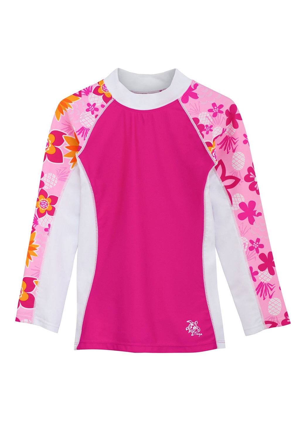 Tuga Girls' Tropical Punch Shoreline Long Sleeve Rash Guard (Baby, Toddler, Little Kid, Big Kid)