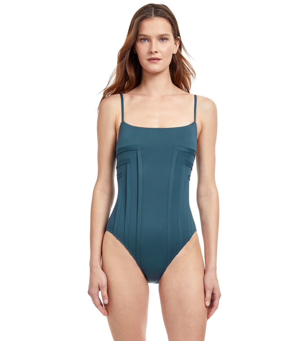 Gottex Women's Paloma Side Fold Princess Line One Piece Swimsuit