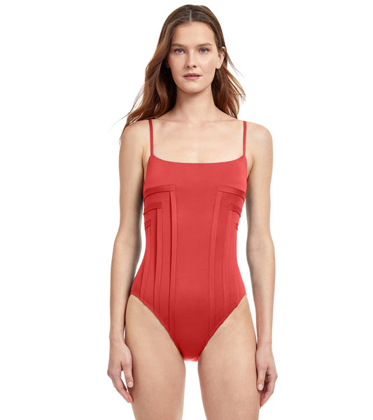 Gottex Women's Paloma Side Fold Princess Line One Piece Swimsuit