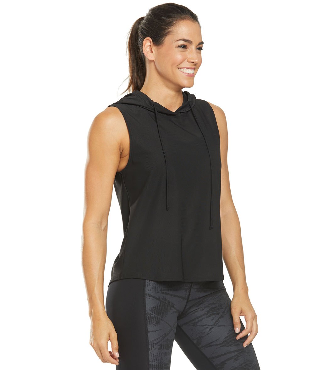 TYR Active Nora Mesh Cropped Cover Up Hoodie