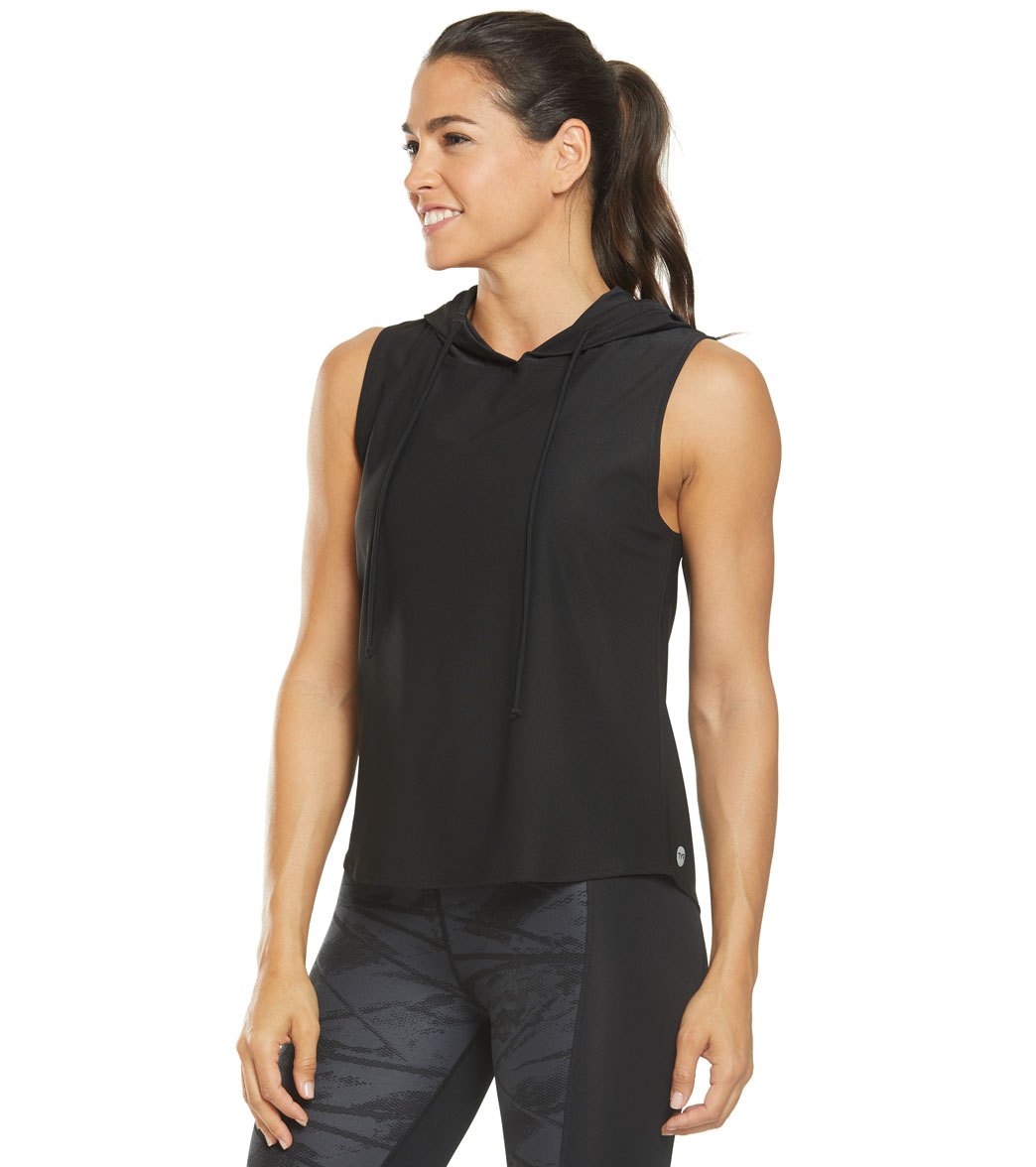 TYR Active Nora Mesh Cropped Cover Up Hoodie