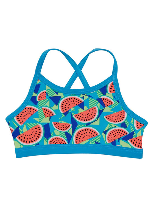 TYR Girls' Tutti Fruitti Trinity Bikini Top (Big Kid)
