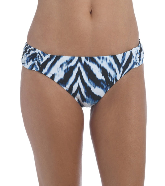 La Blanca Women's Reversible Animal Instinct Side Shirred Bikini Bottom