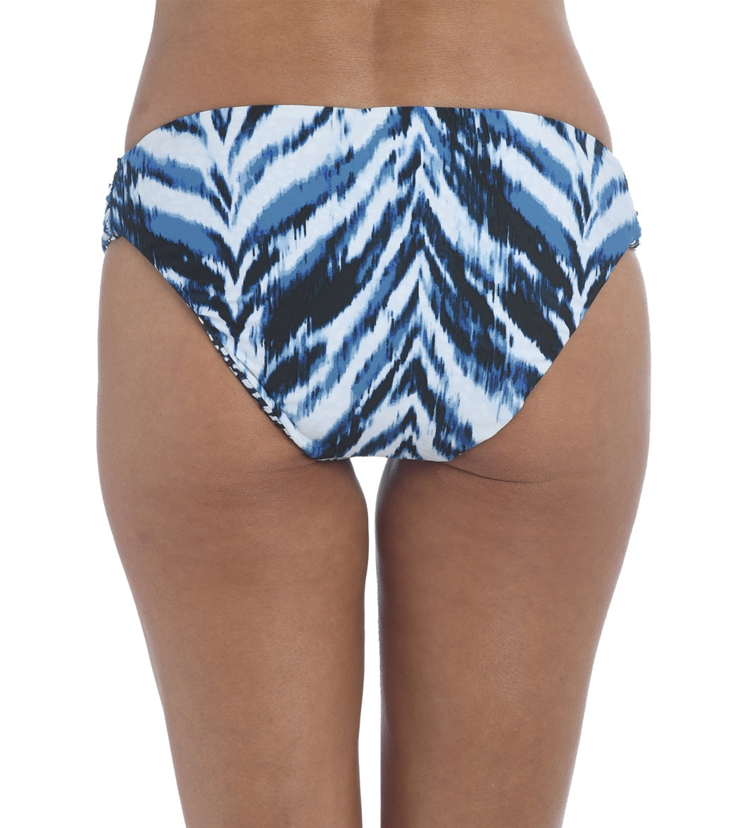 La Blanca Women's Reversible Animal Instinct Side Shirred Bikini Bottom
