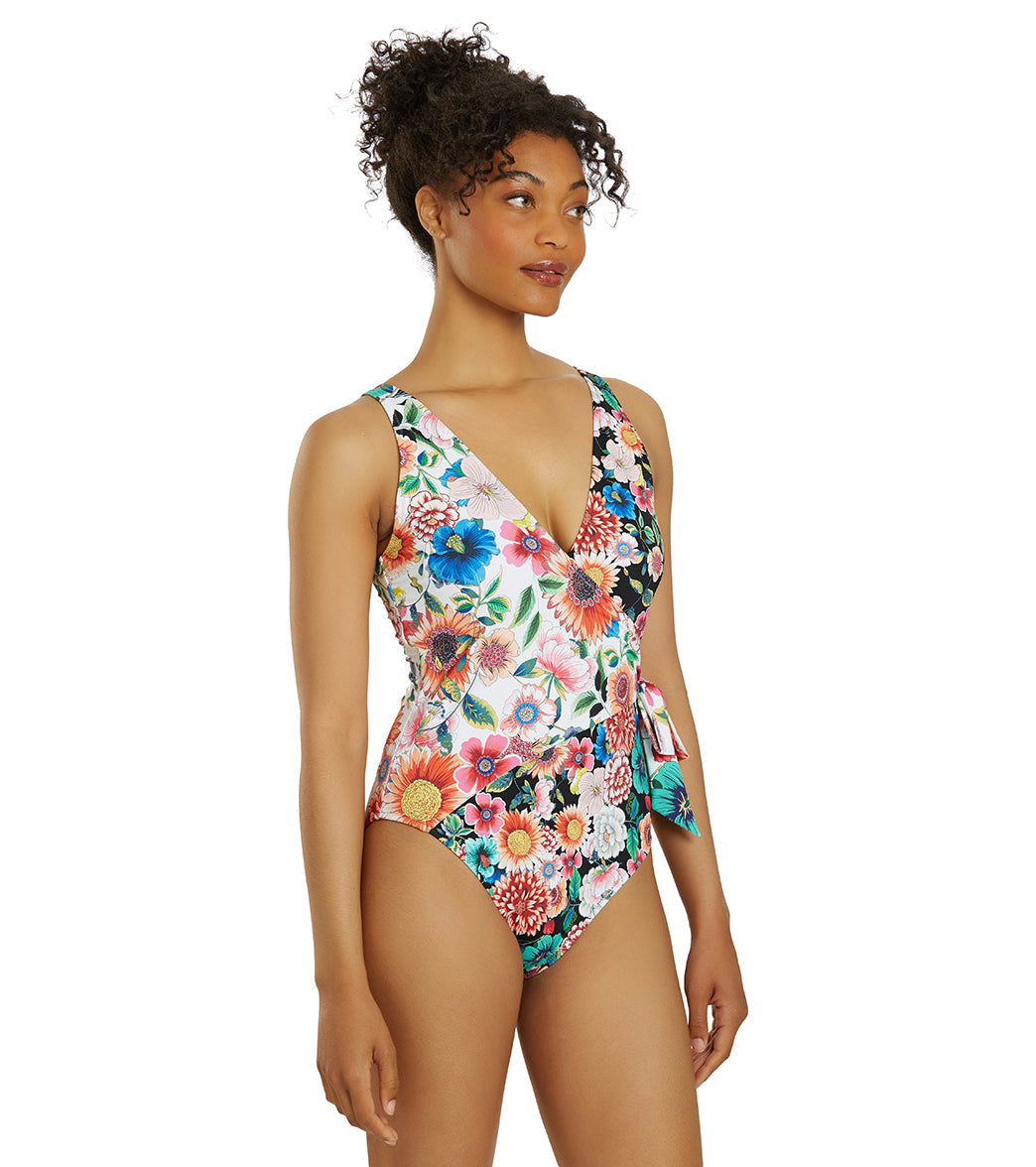 Johnny Was Women's Mirror and Evening Palace Wrap One Piece Swimsuit