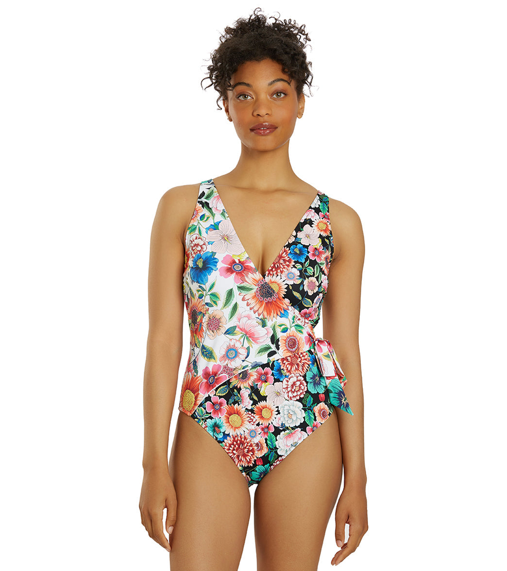 Johnny Was Women's Mirror and Evening Palace Wrap One Piece Swimsuit