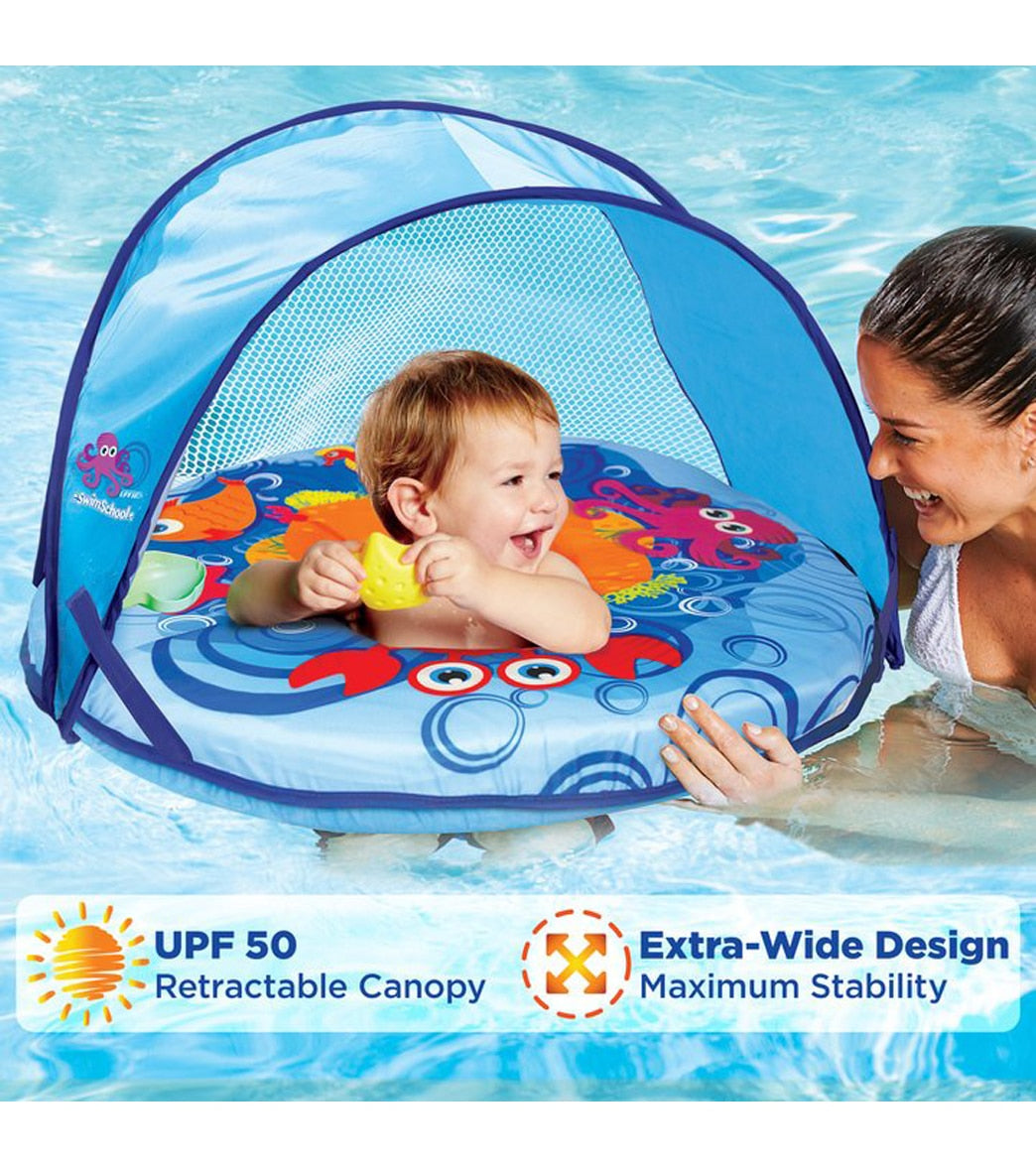Aqua Leisure Self-Inflating Fabric Baby Boat With Canopy