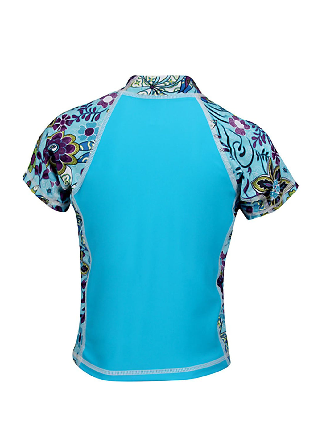 Tidepools Girls' Topsy Turvy S/S Rash Guard (Toddler, Little Kid, Big Kid)