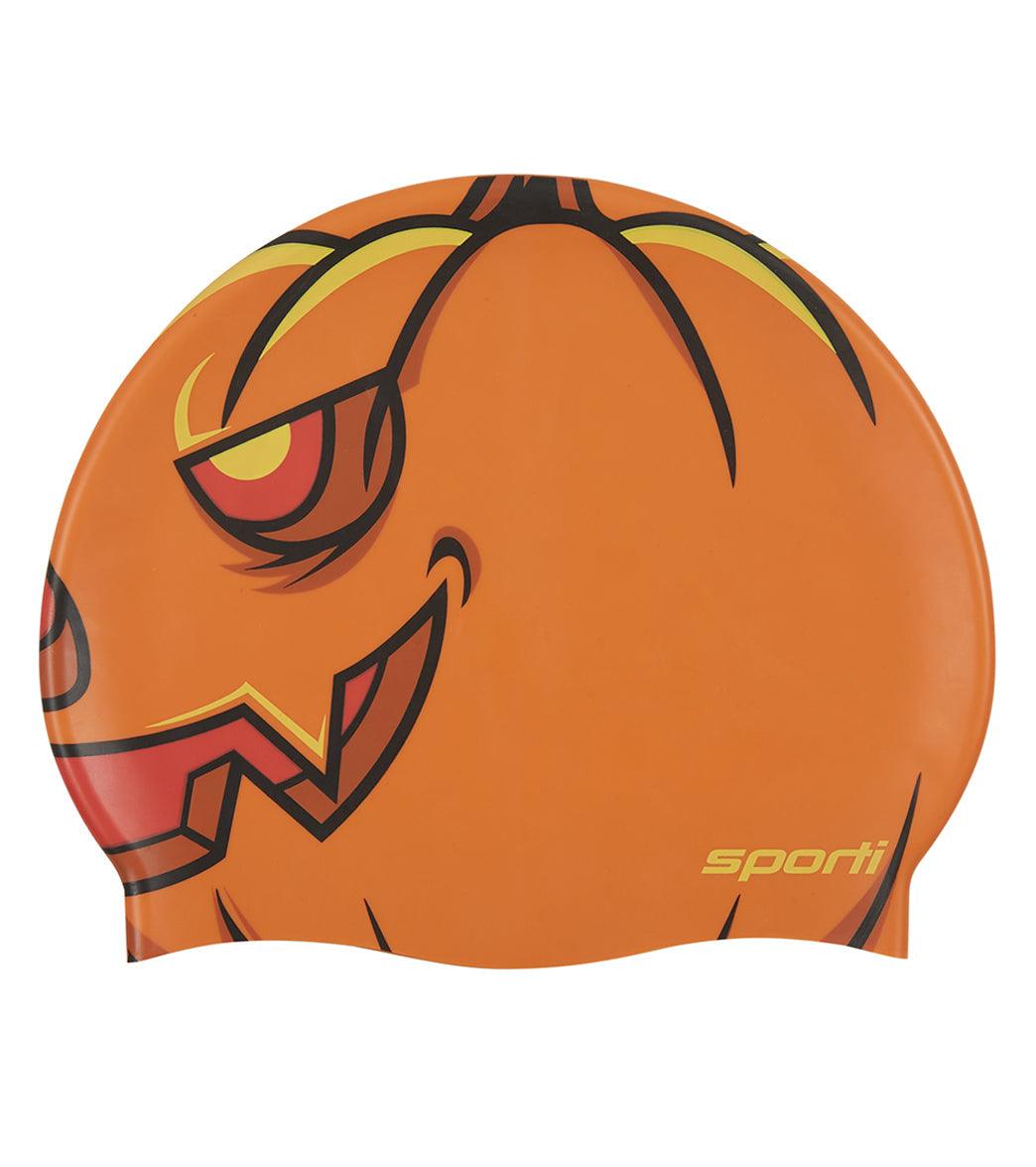 Sporti Pumpkin Head  Silicone Swim Cap Jr.