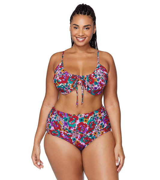 Raisins Women's Brilliant Bloom Collina Plus Size Underwire Bikini Top