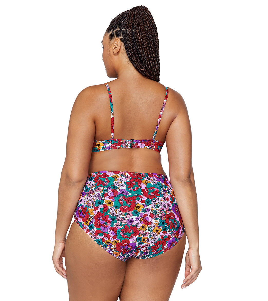 Raisins Women's Brilliant Bloom Collina Plus Size Underwire Bikini Top