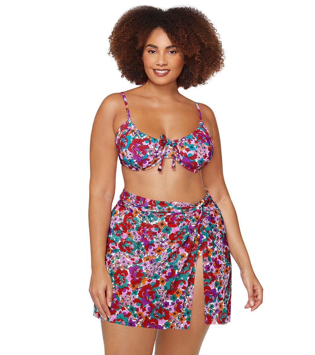 Raisins Women's Brilliant Bloom Collina Plus Size Underwire Bikini Top