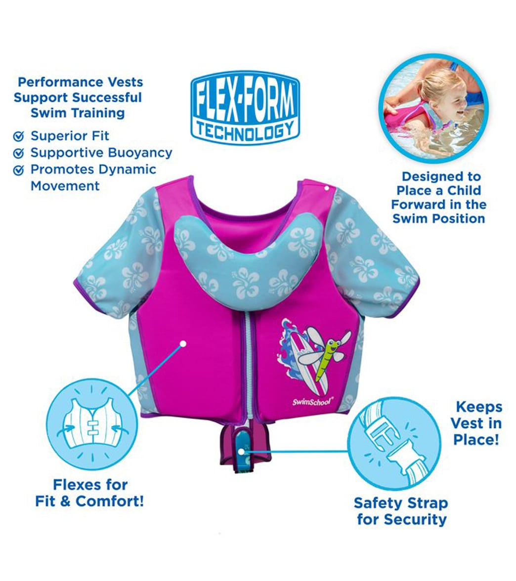 Aqua Leisure Kids' Deluxe Swim Trainer Vest with Collar