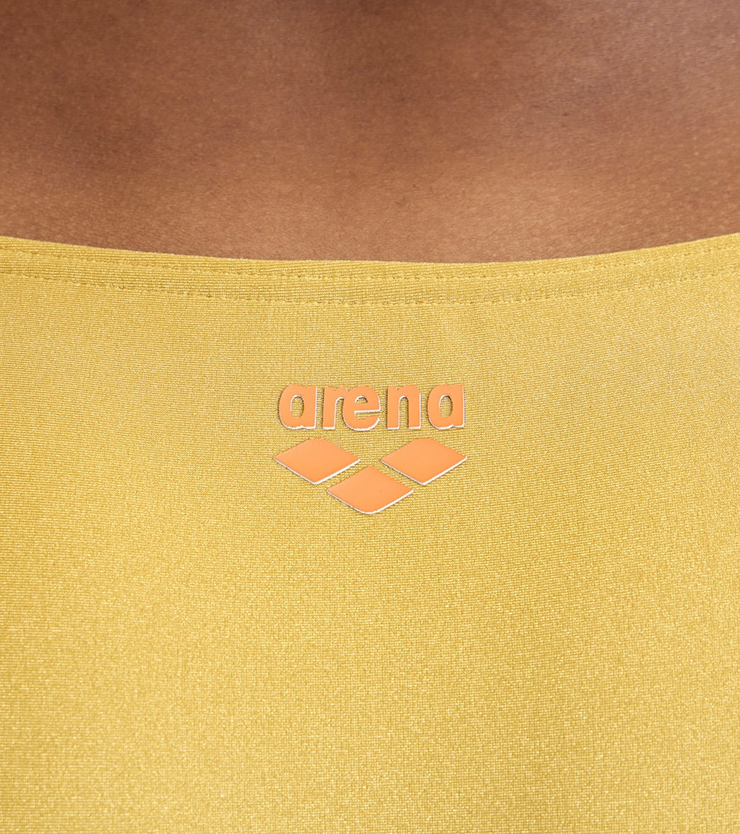 Arena Women's 50th Anniversary Shiny Gold Triangle Bikini Top