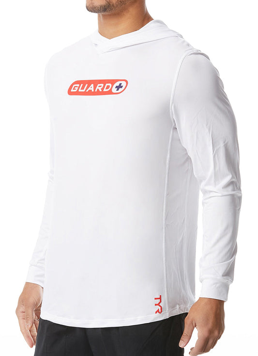 TYR Men's Guard Long Sleeve Rashguard Hoodie