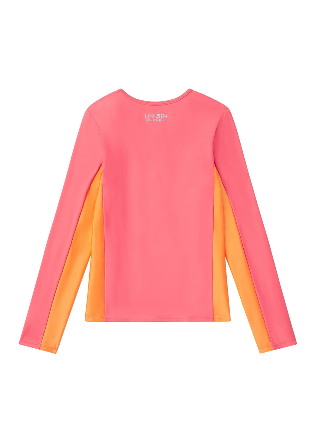 Speedo Girls' Long Sleeve Printed Splice Rash Guard (Little Kid, Big Kid)