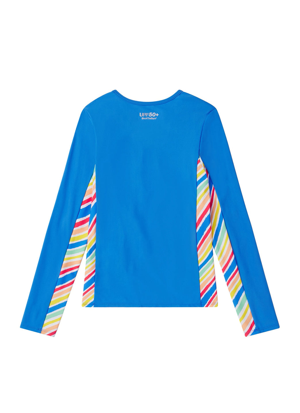 Speedo Girls' Long Sleeve Printed Splice Rash Guard (Little Kid, Big Kid)