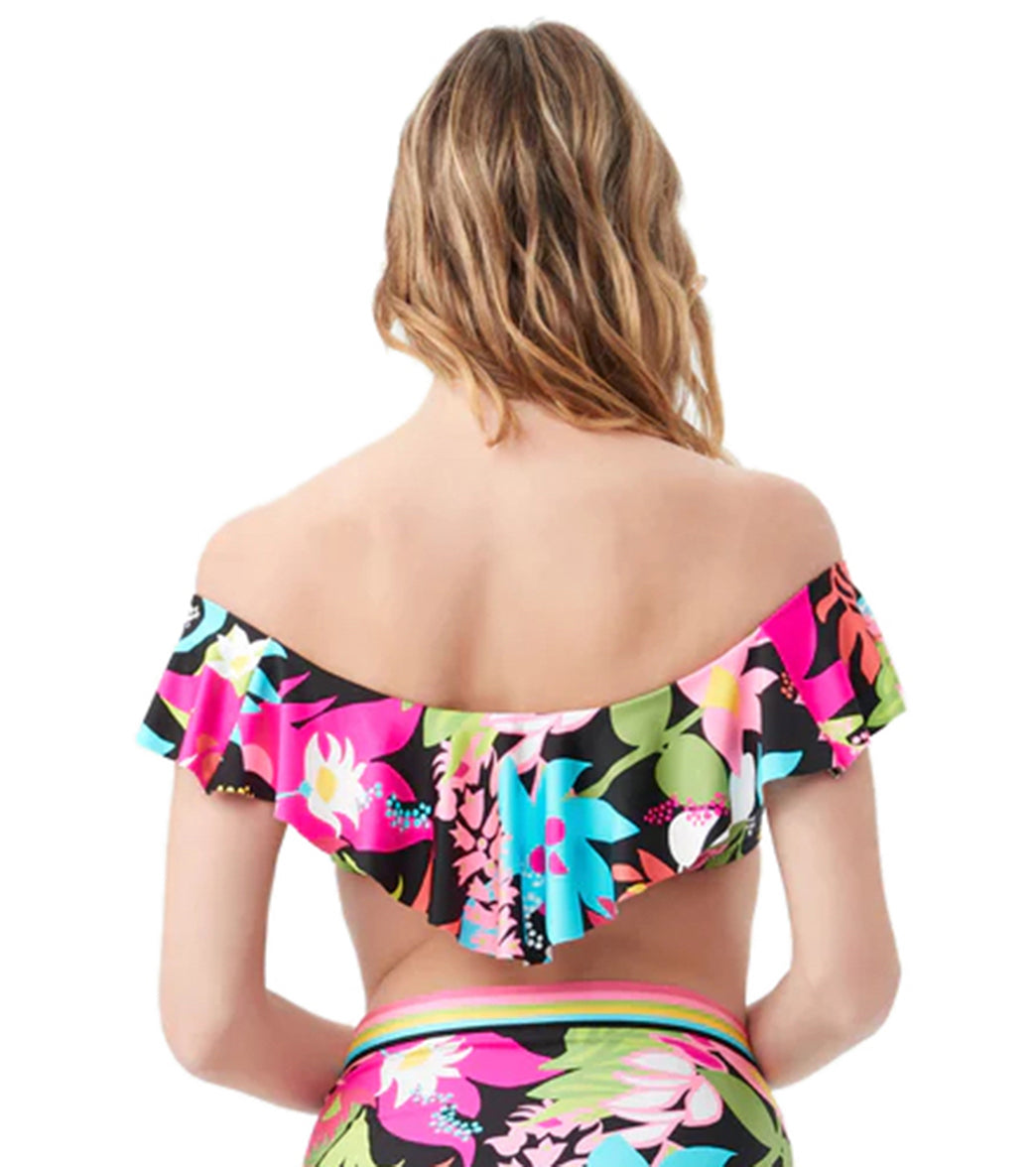Trina Turk Women's Tiki Ruffle Bandeau Bikini Top