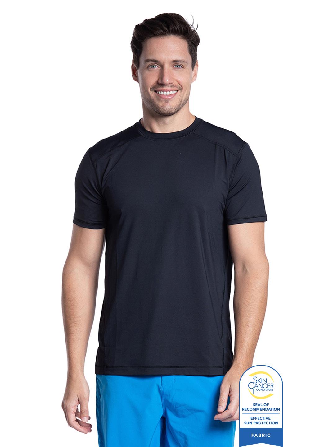Bloq UV Men's Short Sleeve Crew UPF 50 Swim Shirt