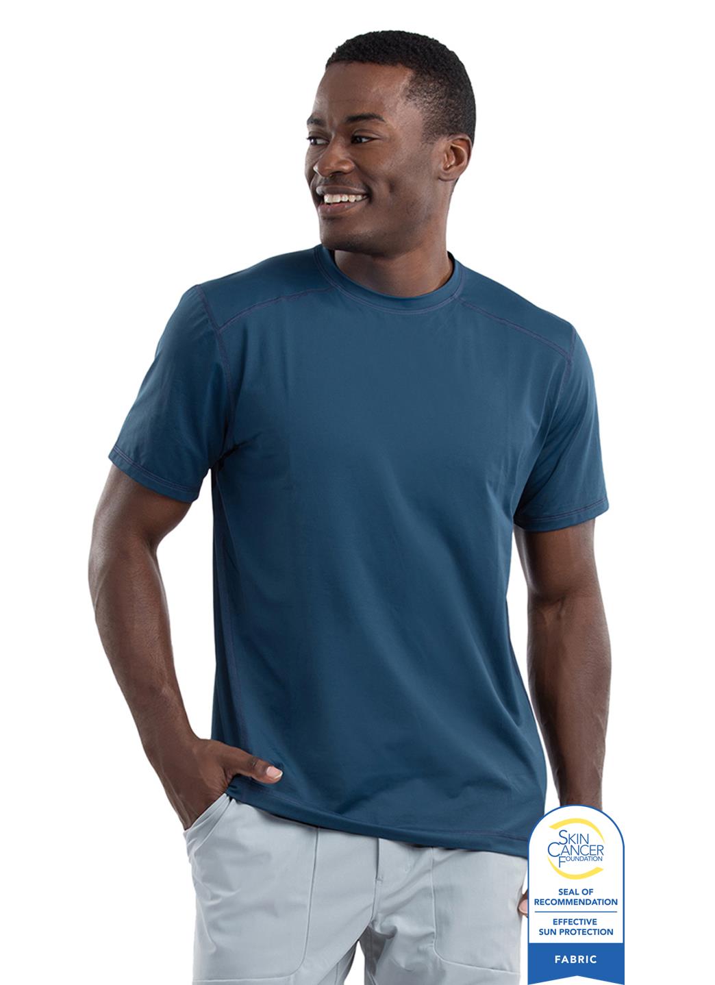 Bloq UV Men's Short Sleeve Crew UPF 50 Swim Shirt